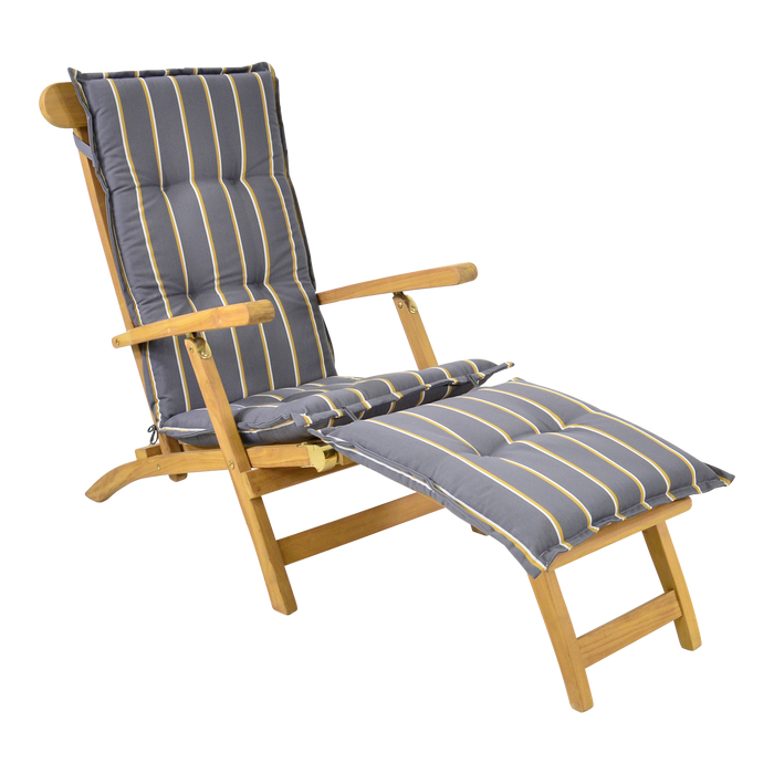 Tuinkussen deckchair streep antraciet