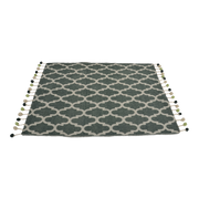 Plaid Pompon green, 125x150cm