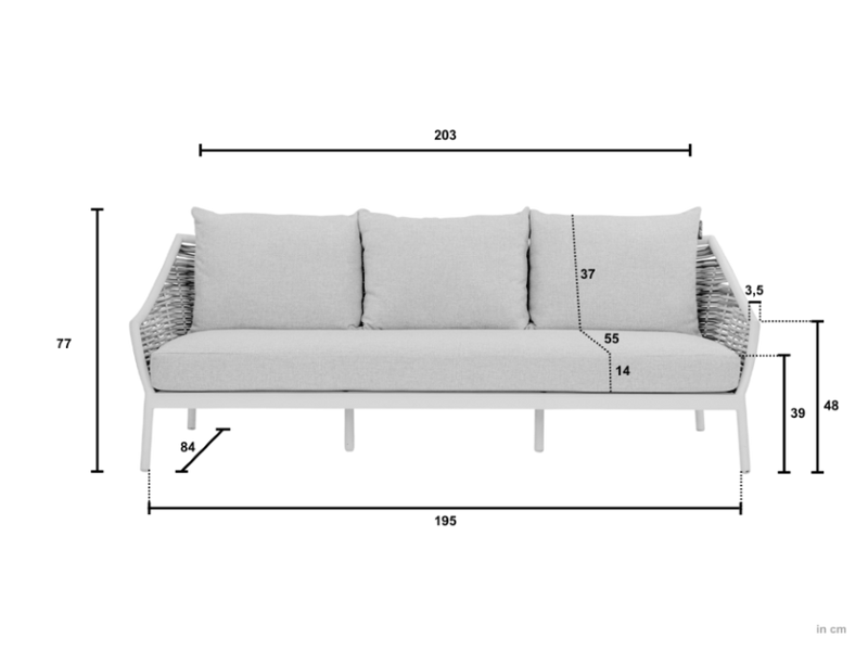 Loungeset Milou | Verschillende kleuren | Zelf samen te stellen