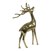 Figuur staand Hert alu goud 30x15x48cm