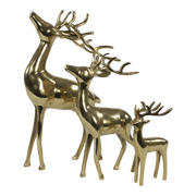 Figuur staand Hert alu goud 30x15x48cm