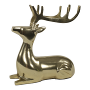Figuur liggend Hert alu goud 25x10x25cm