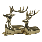 Figuur liggend Hert alu goud 25x10x25cm