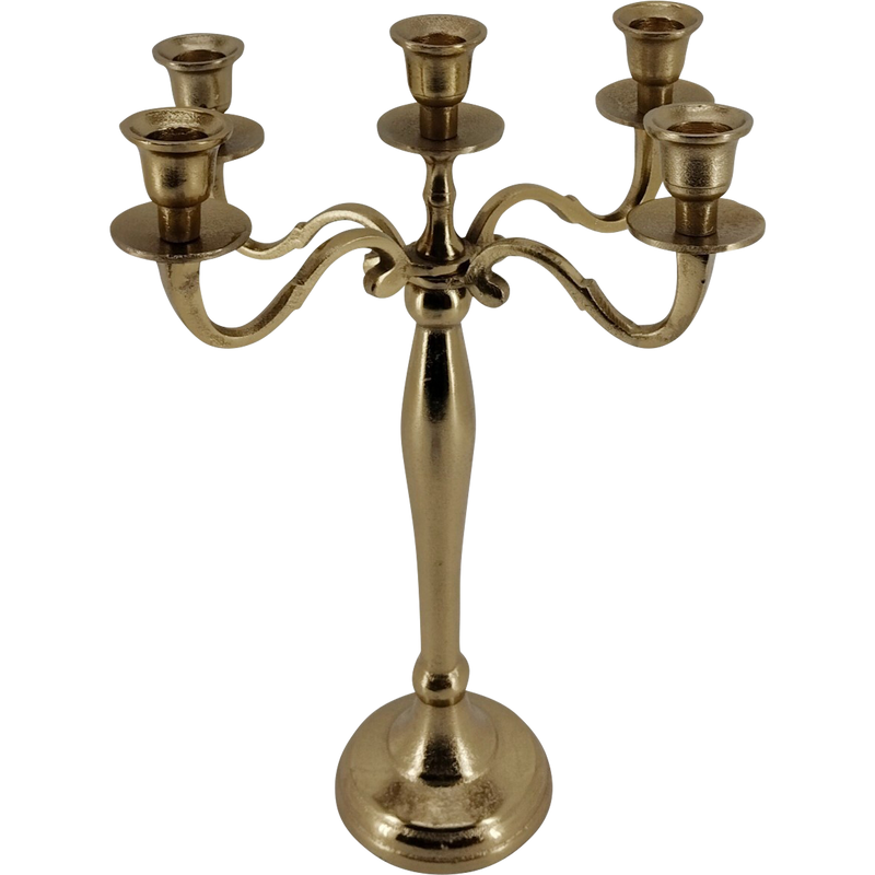 Kandelaar Classic Brush goud 40,5cm