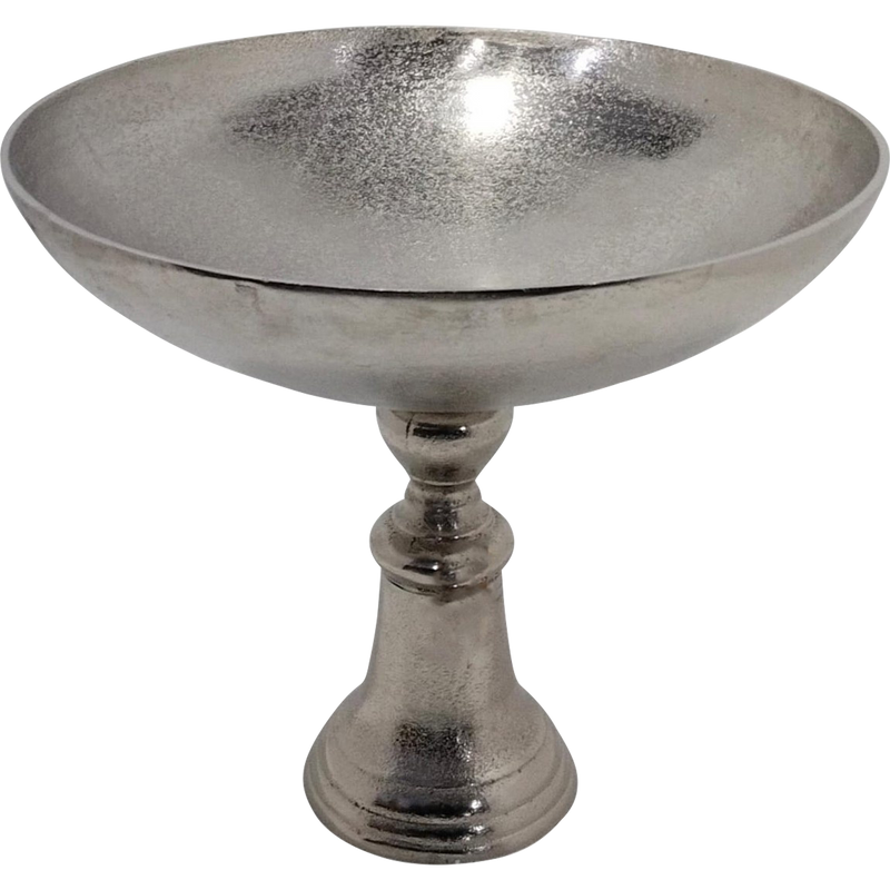 Schaal op voet Brush zilver ø41x30cm
