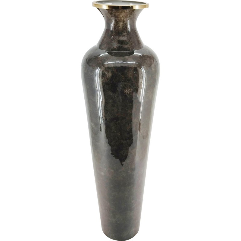 Vaas glas donkergrijs ø28x96,5cm