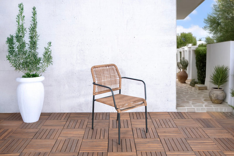Lotte stacking chair brown
