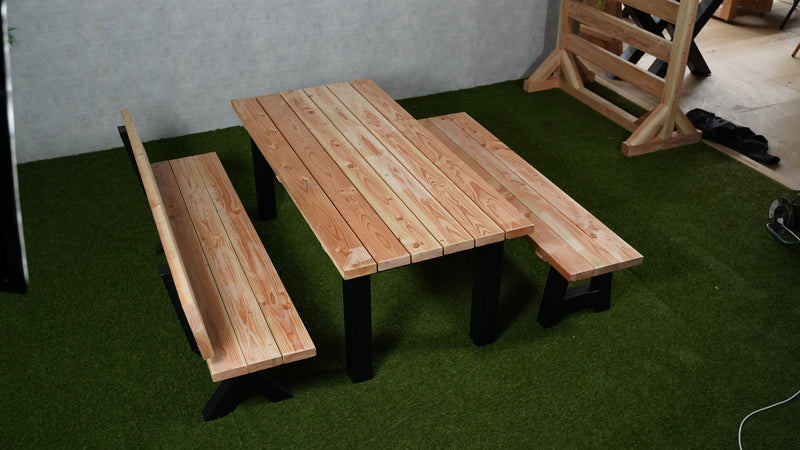 Tuintafel Ferrox | Douglas/Staal | Meerdere maten