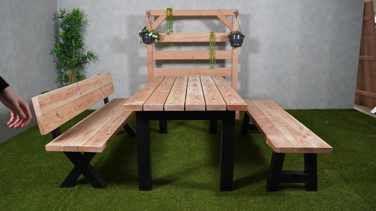 Tuintafel Ferrox | Douglas/Staal | Meerdere maten
