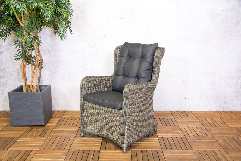 Tuinstoel Denver | Wicker | Grijs