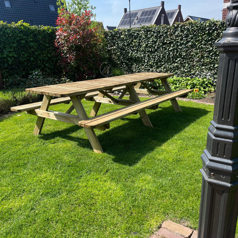 Picknicktafel DeLuxe | Geïmpregneerd | 300 cm