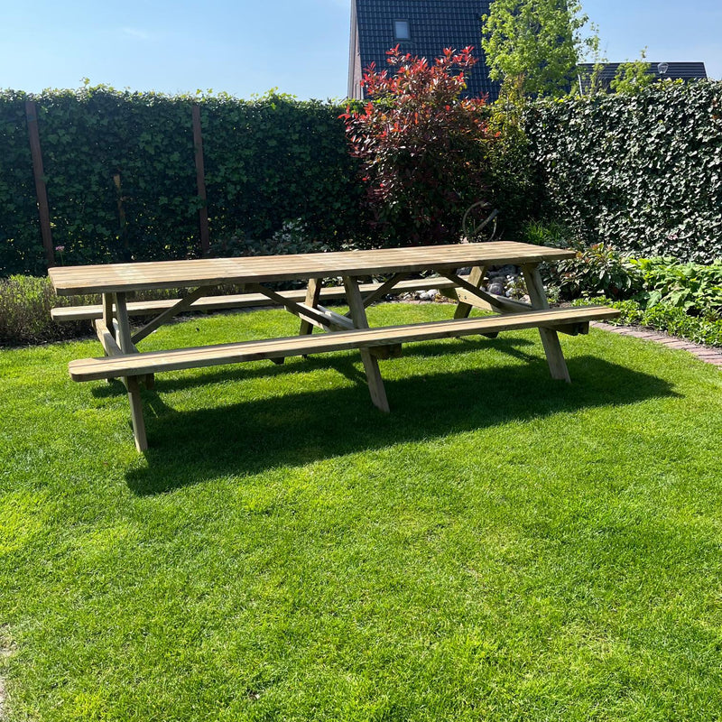 Picknicktafel DeLuxe | Geïmpregneerd | 300 cm