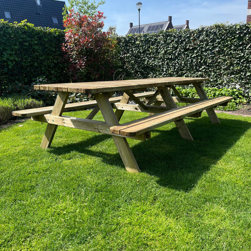 Picknicktafel DeLuxe | Geïmpregneerd | 300 cm