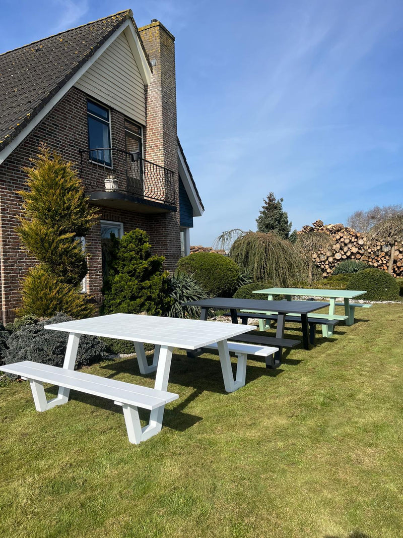 Picknicktisch London | Weiß | Aluminium | 180 cm