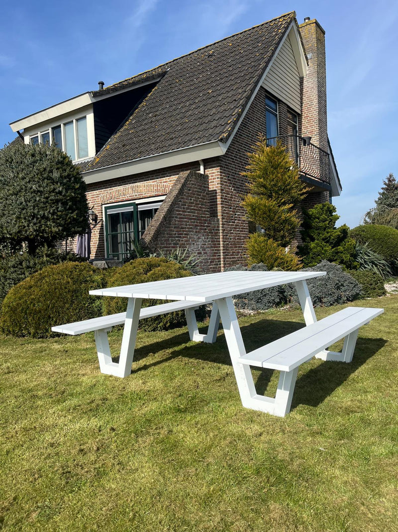 Picknicktisch London | Weiß | Aluminium | 180 cm