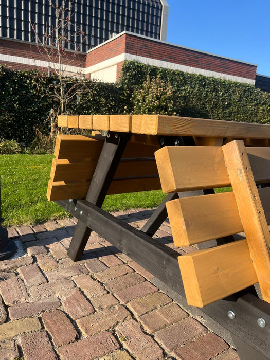 Picknicktafel DeLuxe - Zwart-bruin - 180cm