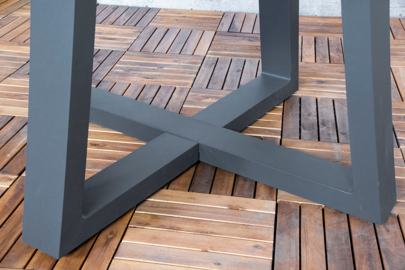 Dallas alu/teak table Ø 150 cm