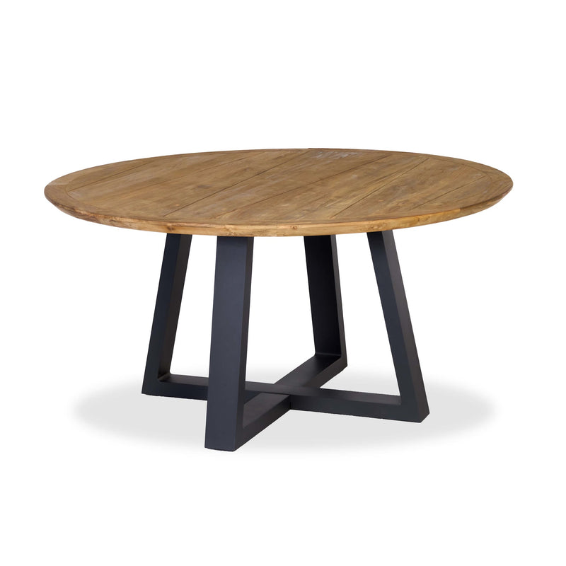 Dallas alu/teak table Ø 150 cm