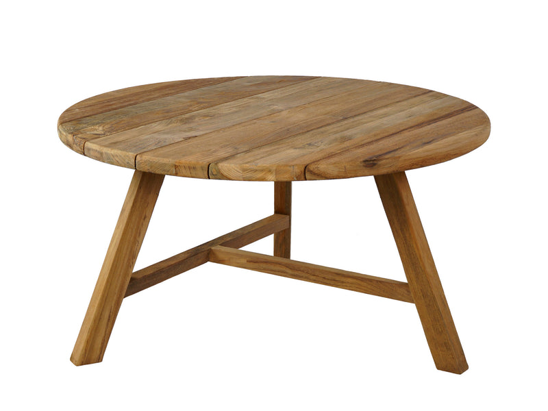 Woody teak sidetable Ø80cm