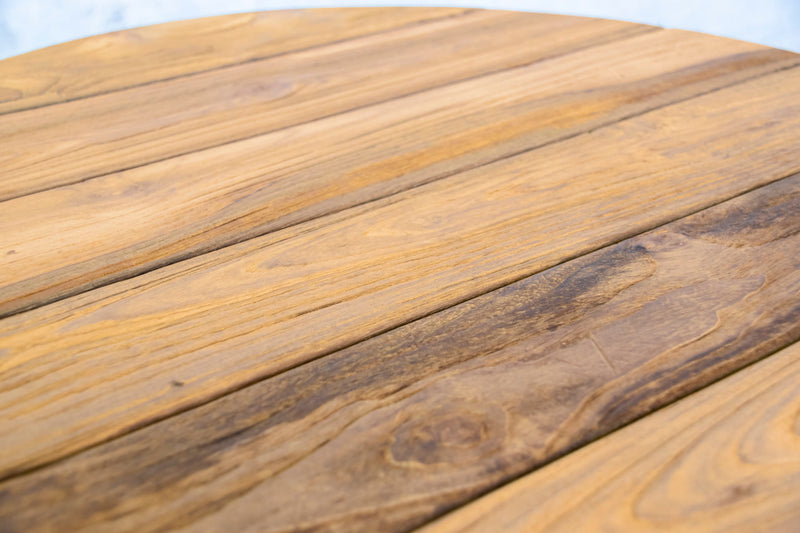 Woody teak sidetable Ø80cm