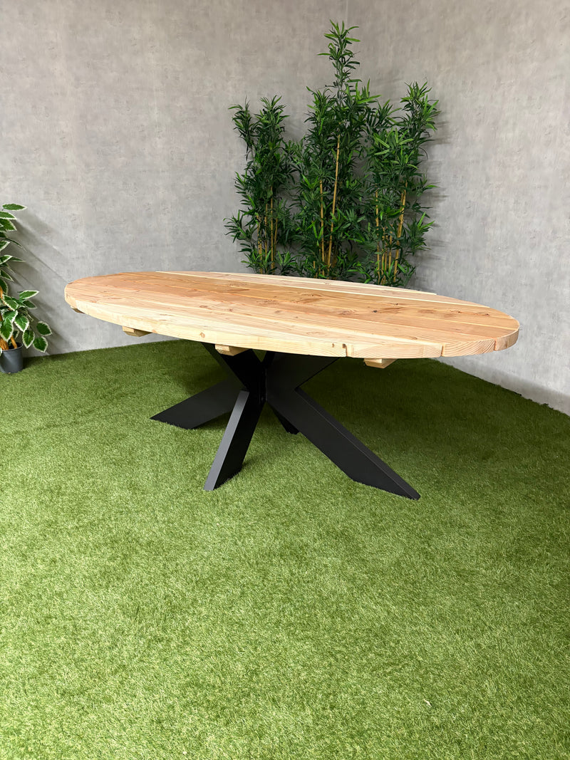 Tuintafel Ovalis | Douglas/staal | Meerdere maten