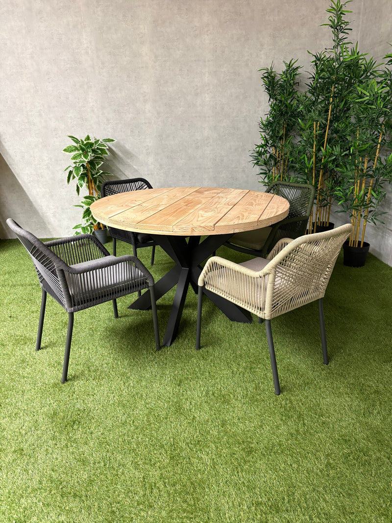 Tuintafel Rondo | Douglas/staal | Meerdere maten