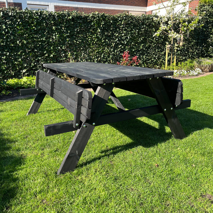 Picknicktafel DeLuxe - Zwart - 200cm