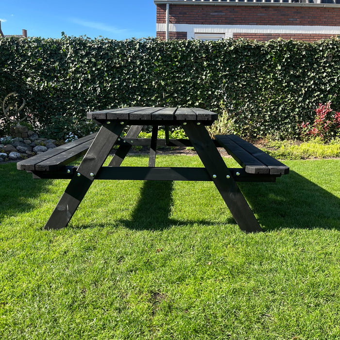 Picknicktafel DeLuxe - Zwart - 200cm