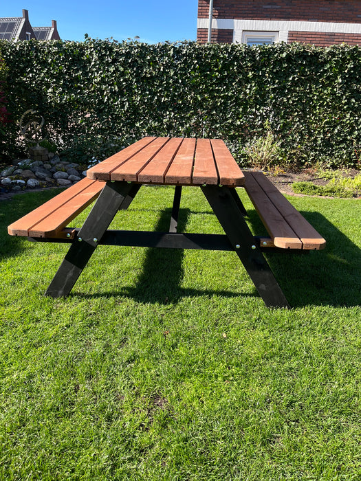 Picknicktafel DeLuxe - Zwart-bruin - 200cm