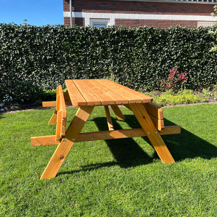 Picknicktafel DeLuxe | Douglas Look/Redwood | 200cm