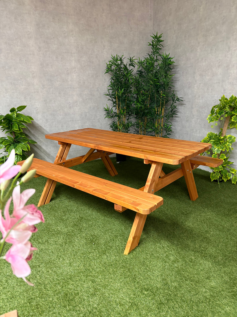Picknicktafel DeLuxe | Douglas Look/Redwood | 180cm