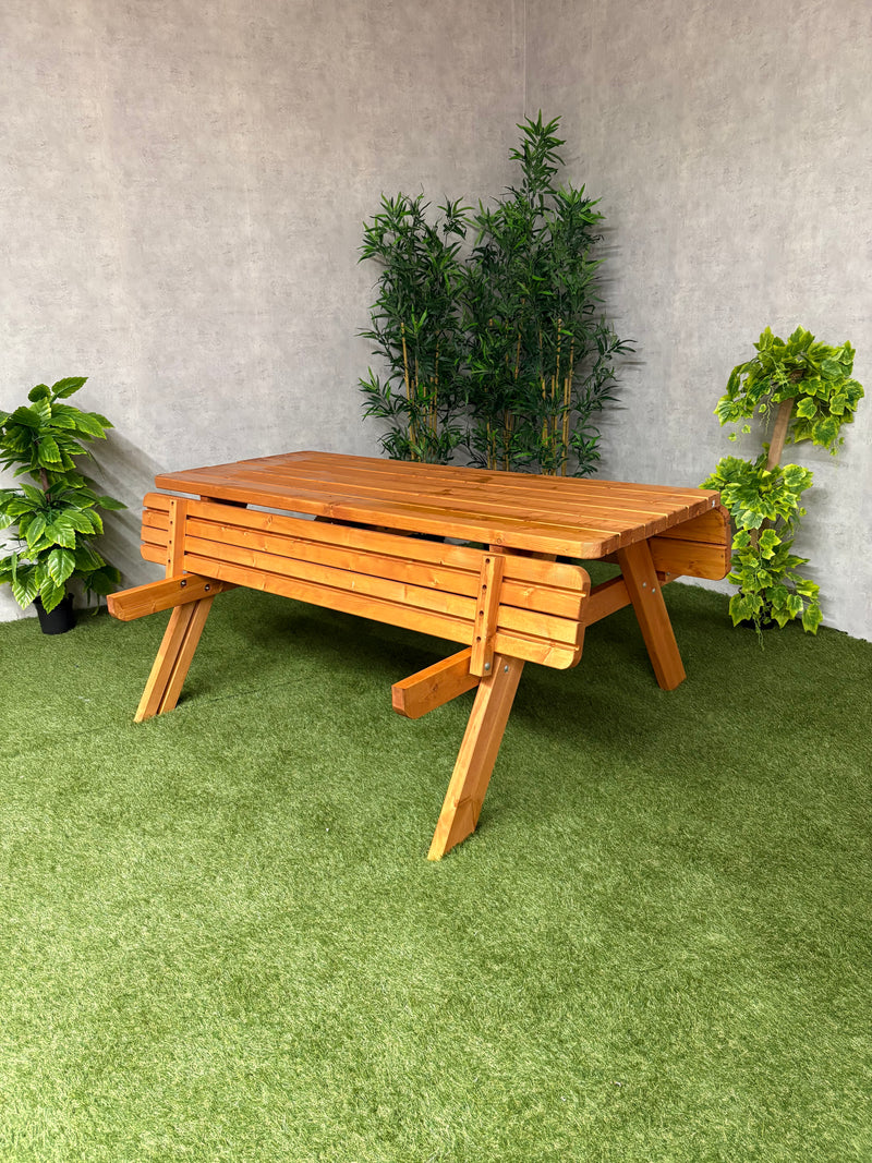 Picknicktafel DeLuxe | Douglas Look/Redwood | 180cm