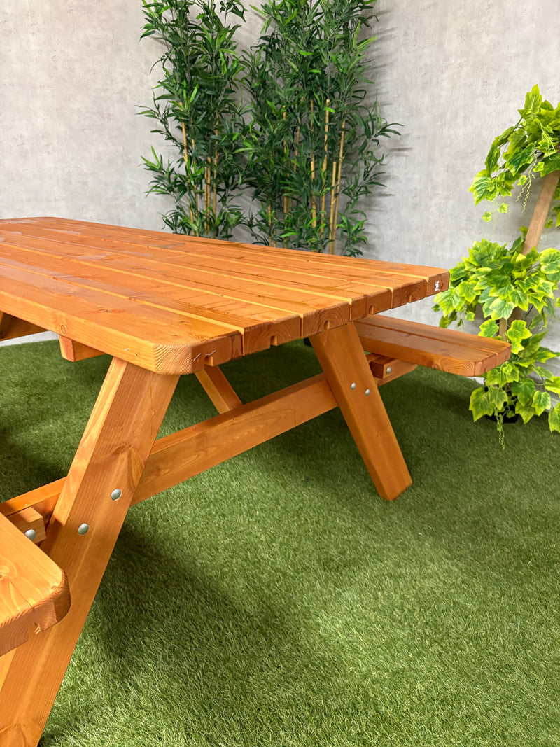 Picknicktafel DeLuxe | Douglas Look/Redwood | 180cm