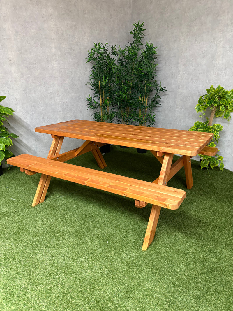 Picknicktafel DeLuxe | Douglas Look/Redwood | 180cm